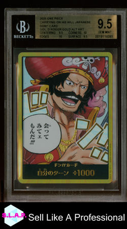 GOLD D. ROGER DON!! ONE PIECE OP13 - DON!! 2025 CARRYING ON HIS WILL JPN BGS 9,5 - Image 1