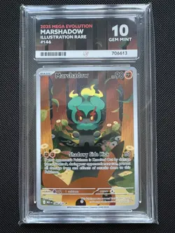 ACE 10 Marshadow Illustration Rare 146/132 Mega Evolution Pokemon Card - Image 1