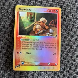 Growlithe 65/100 EX Sandstorm 2003 Reverse Holo Pokemon Card E Series Mint - Image 1
