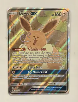 Pokemon TCG Eevee GX Full Art Promo Holo SM233 SM 2019 Basic Q-rais Card - Image 1