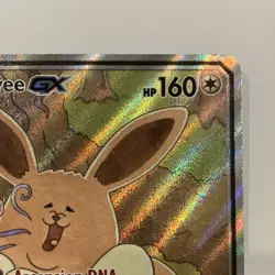 Pokemon TCG Eevee GX Full Art Promo Holo SM233 SM 2019 Basic Q-rais Card - Image 4