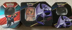 Pokemon TCG - x3 empty tins + Articuno promo card SWSH282 - Umbreon Crown Zenith - Image 1