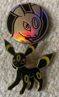 Pokemon TCG - Umbreon Premium Collection - Accessories Jumbo card SM36 Pin Coin - Image 2
