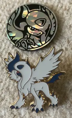 Pokemon TCG - Mega Absol Premium Collection - Accessories Jumbo card Pin Coin - Image 2