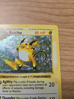 Pokemon TCG Raichu Base Set Holo Shadowless Card 14/102 - Image 3