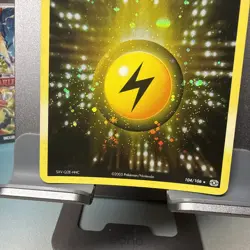 Lightning Energy 104/106 Rare Holo SWIRL Pokemon card Emerald - Image 3