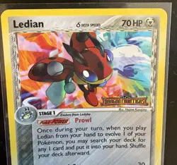 Ledian 18/101 EX Dragon Frontiers Stamped Reverse Holo Pokemon Card NM - Image 3