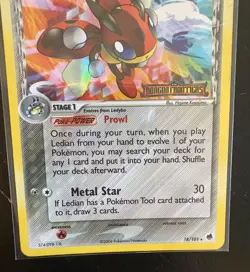 Ledian 18/101 EX Dragon Frontiers Stamped Reverse Holo Pokemon Card NM - Image 4