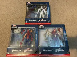 Magic The Gathering Spiderman Action Figure Lot- No Promo Cards - Image 1