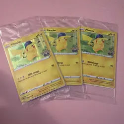 2022 Pokemon GO Pikachu X3 Holo Promo Card Lot 028/078 New Sealed - Image 1