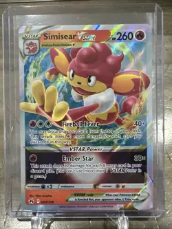 Simisear VSTAR 023/159 Crown Zenith Ultra Rare Holo Pokemon Card TCG Card NM - Image 1