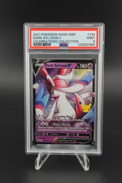 PSA 9 Dark Sylveon V SWSH BSP #134 Celebrations Collection Promo Cards Holo - Image 2