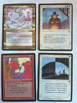 Vintage MTG 4 Card Lot Legends The Dark Magic The Gathering - Image 1
