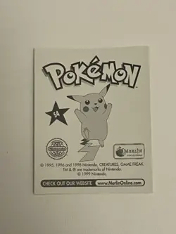 Blastoise Merlin Pokemon Album Stickers Silver Prism #S4 1999 NM - Image 2