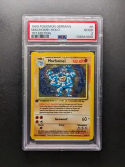 1999 Pokemon MACHOMEI - 8/102 - 1. Edition - Holo - Base Set DE - PSA 2 - Image 1