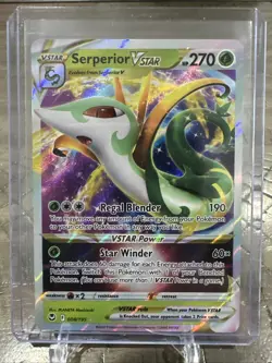 Serperior VSTAR 008/195 Ultra Rare Holo Silver Tempest Pokemon TCG - Image 1