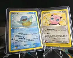 Pokemon SQUIRTLE 83/112 & JIGGLYPUFF 41/112 EX FireRed & LeafGreen 2004 LP Vint - Image 1