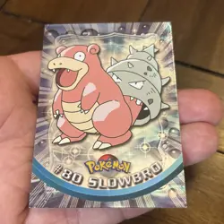 Pokemon TOPPS #80 Slowbro holo foil TV Animation Edition 2000 Rare Vintage TCG - Image 2