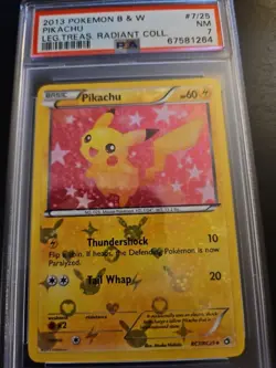 PSA 8 NM-MT Pikachu 2013 Radiant Collection Legendary Treasures RC7/RC25 Pokemon - Image 1