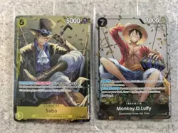 ONE PIECE TIN PROMO 075 MONKEY.D.LUFFY & 073 SABO FACTORY SEALED LOT OF 2 - Image 1