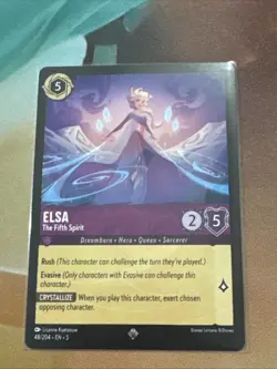 Disney Lorcana Full Foil Elsa The Fifth Spirit 48/204 Shimmering Skies Holo Raw - Image 1