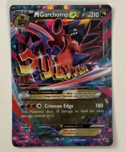 Pokemon TCG M Garchomp EX Promo Card XY168 - Condition Ex / VG - Ex - Image 1