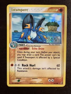 Swampert 27/100 EX Crystal Guardians Pokemon Card Reverse Holo Foil Rare MP - Image 1