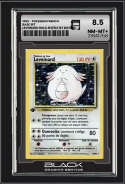 🔥1999 POKEMON CARD FRENCH BASE SET 1. EDITION LEVEINARD HOLO RARE NM 8.5 BGS🔥 - Image 1