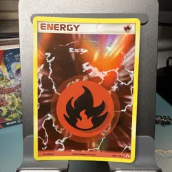 Pokemon TCG Fire Energy Holon Phantoms Reverse Holo Rare Card 106/110 2006 NM - Image 1