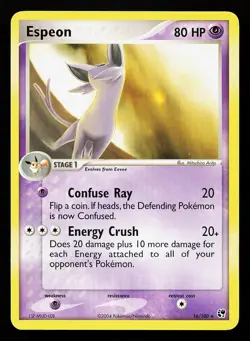 Espeon 16/100 Rare EX Battle Stadium Pokemon Card - Image 1