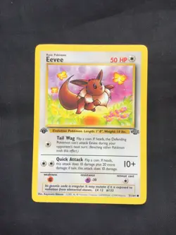 Pokemon Cards: Jungle 1st Edition Common: Eevee 51/64 - Image 1
