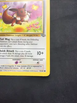 Pokemon Cards: Jungle 1st Edition Common: Eevee 51/64 - Image 4