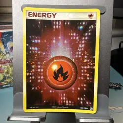 Pokemon Card Fire Energy 102/106 EX Emerald Double Swirl Holo NM - Image 1