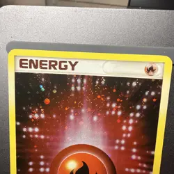 Pokemon Card Fire Energy 102/106 EX Emerald Double Swirl Holo NM - Image 2
