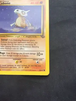 Pokemon Cards: Jungle 1st Edition Common: Cubone 50/64 - Image 4