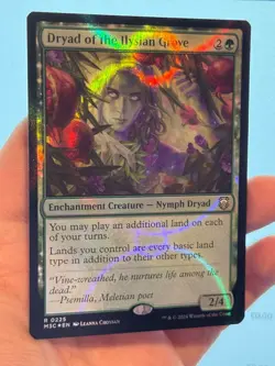1X RIPPLE FOIL Dryad of the Ilysian Grove MINT MTG Magic MH3 Commander EDH CEDH - Image 1