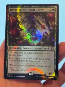 1X RIPPLE FOIL Dryad of the Ilysian Grove MINT MTG Magic MH3 Commander EDH CEDH - Image 2