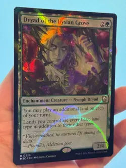 1X RIPPLE FOIL Dryad of the Ilysian Grove MINT MTG Magic MH3 Commander EDH CEDH - Image 3