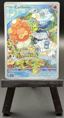 Pokemon Castform Sunny Form 195/191 Sv08: Surging Sparks Illustration Rare Card - Image 1