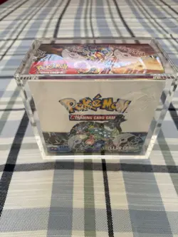 Pokemon TCG Stellar Crown Booster Box Factory Sealed WITH ACRYLIC CASE!!! - Image 1