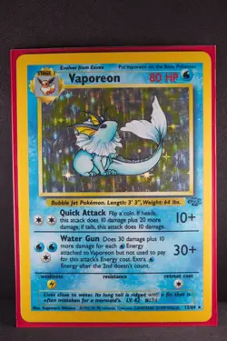Vaporeon 12/64 Pokemon TCG Jungle Set Holo Rare - Image 3