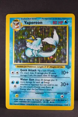 Vaporeon 12/64 Pokemon TCG Jungle Set Holo Rare - Image 4
