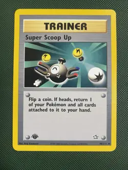 Pokemon TCG Card Super Scoop Up 98/111 1ST EDITION Neo Genesis WOTC Uncommon - Image 1