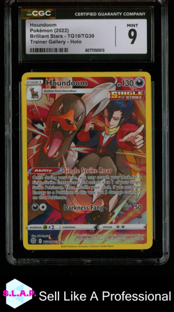 HOUNDOOM POKEMON TG10/TG30 2022 BRILLIANT STARS - ENG CGC 9 - Image 1