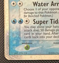 Pokemon Kyogre ex 94/101 Holo HP EX Hidden Legends DAMAGED Vintage Ultra Rare - Image 4