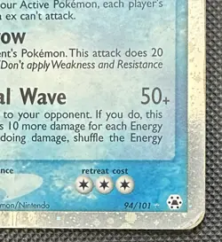 Pokemon Kyogre ex 94/101 Holo HP EX Hidden Legends DAMAGED Vintage Ultra Rare - Image 5