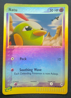 Pokemon Card Natu 69/100 Reverse Holo Ex Sandstorm HP - Image 1