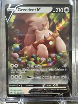 Pokemon TCG - Greedent V - 120/159 Crown Zenith - Ultra Rare Holo - Image 1