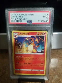 2020 Pokemon Swsh Charizard Vivid Voltage Psa 9 - Image 1