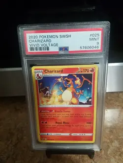 2020 Pokemon Swsh Charizard Vivid Voltage Psa 9 - Image 3